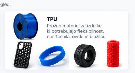 TPU - material in primeri izdelkov